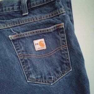 ​Carhartt FR Flame Resistant Denim Work Jeans Blue - Size 36x34